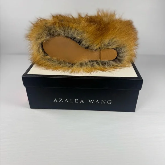 Azalea Wang Jaeke Foxfur Brown Faux Fur Boots Size 8 NIB - Picture 2 of 5